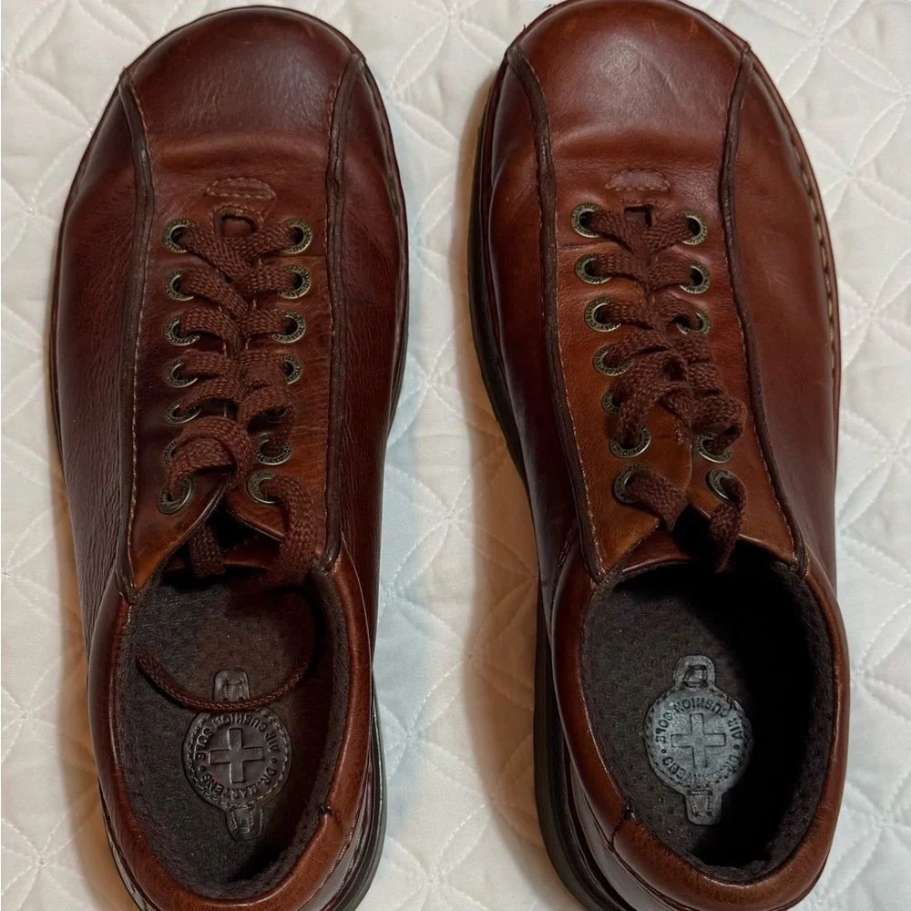 Dr. Martens Perry Oxford Lace Up Brown Leather Shoes Y2K Size 10 Men / 11 Women - Picture 15 of 16